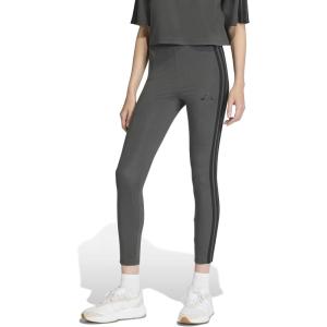 imageadidas Womens Essentials 3Stripes Cotton LeggingsGreyBlack
