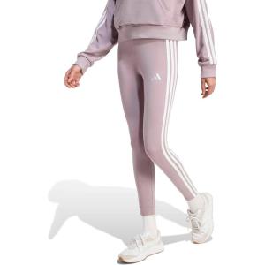 imageadidas Womens Essentials 3Stripes Cotton LeggingsPreloved FigWhite