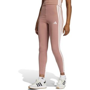 imageadidas Womens Essentials 3Stripes Cotton LeggingsWarm ClayWhite