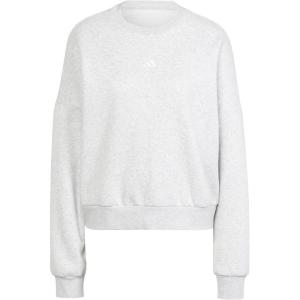 imageadidas Womens Essentials Small Logo Feel Cozy SweatshirtLight Grey HeatherWhite