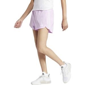 imageadidas Womens Pacer Training 3Stripes Woven HighRise ShortsBliss LilacWhite