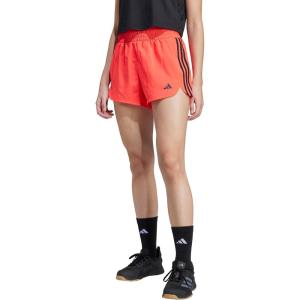 imageadidas Womens Pacer Training 3Stripes Woven HighRise ShortsLucid Red