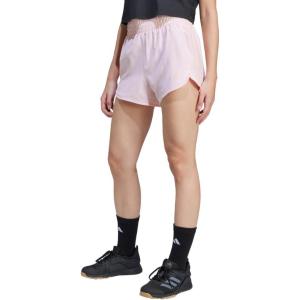 imageadidas Womens Pacer Training 3Stripes Woven HighRise ShortsPink MelangePink