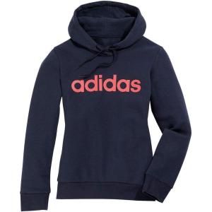 imageadidas womens Essentials Linear Fleece HoodieLegend InkSignal Pink