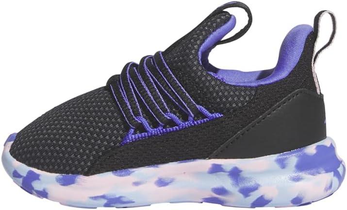 imageAdidas UnisexChild Lite Racer Adapt 70 SneakerBlackClear PinkCobalt Blue