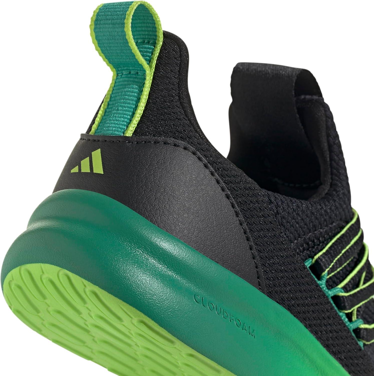 imageAdidas UnisexChild Lite Racer Adapt 70 SneakerBlackSemi Court GreenSolar Slime