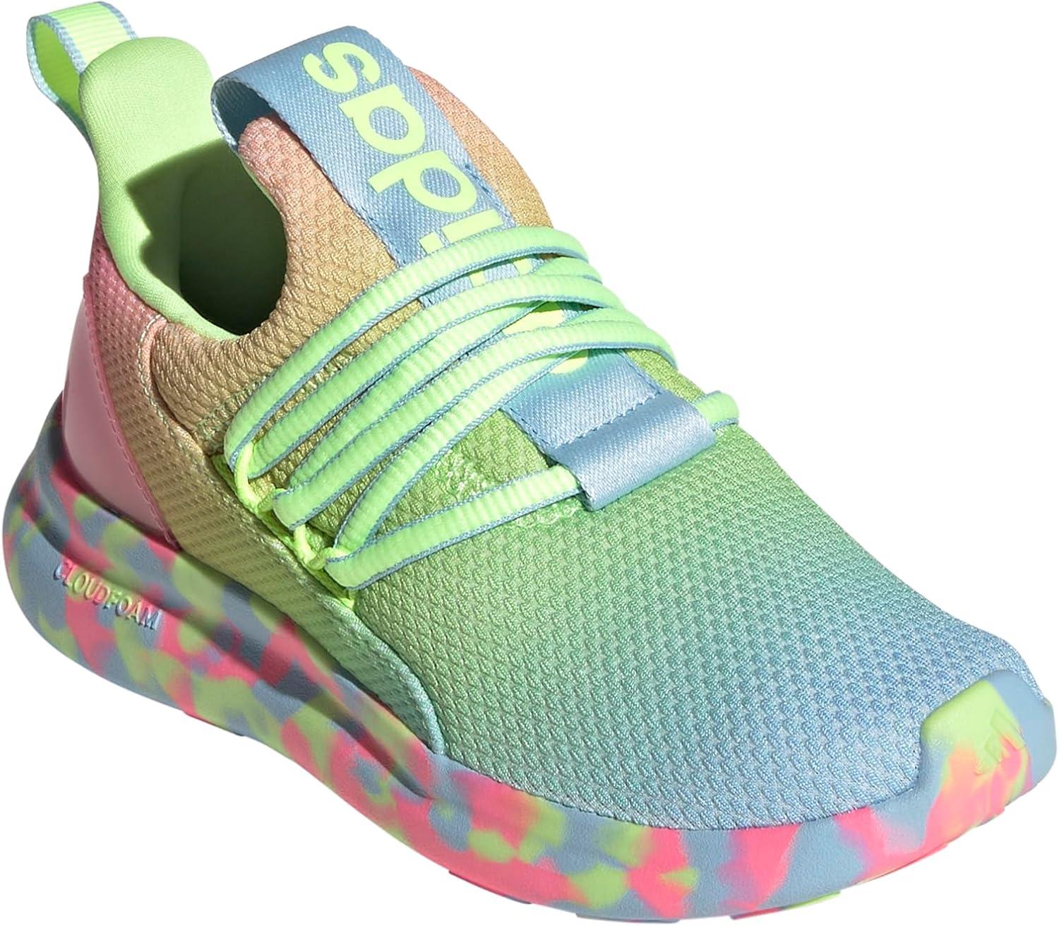imageAdidas UnisexChild Lite Racer Adapt 70 SneakerClear SkyYellowBeam Pink