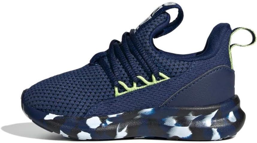 imageAdidas UnisexChild Lite Racer Adapt 70 SneakerDark BlueWhitePulse Lime
