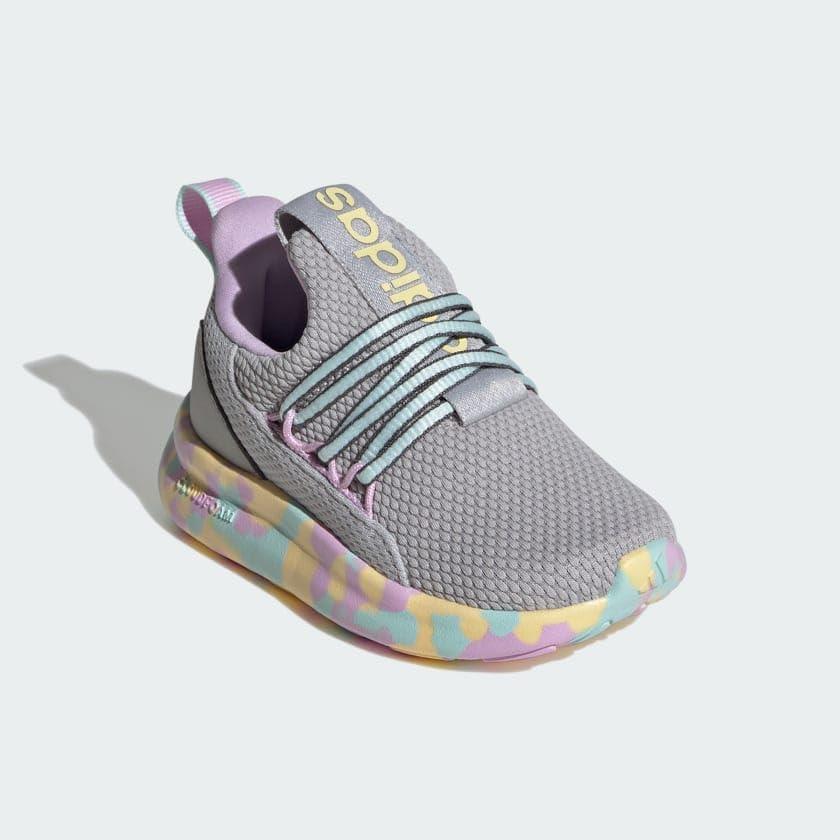 imageAdidas UnisexChild Lite Racer Adapt 70 SneakerGreySemi Flash AquaBliss Lilac