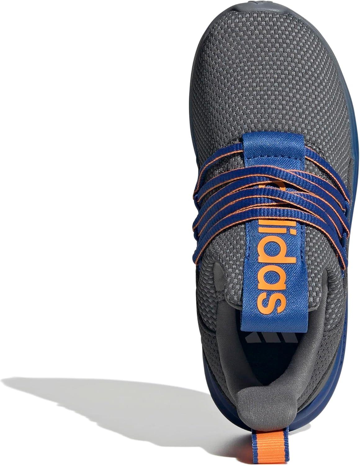 imageAdidas UnisexChild Lite Racer Adapt 70 SneakerGreyTeam Royal BlueCrew Orange