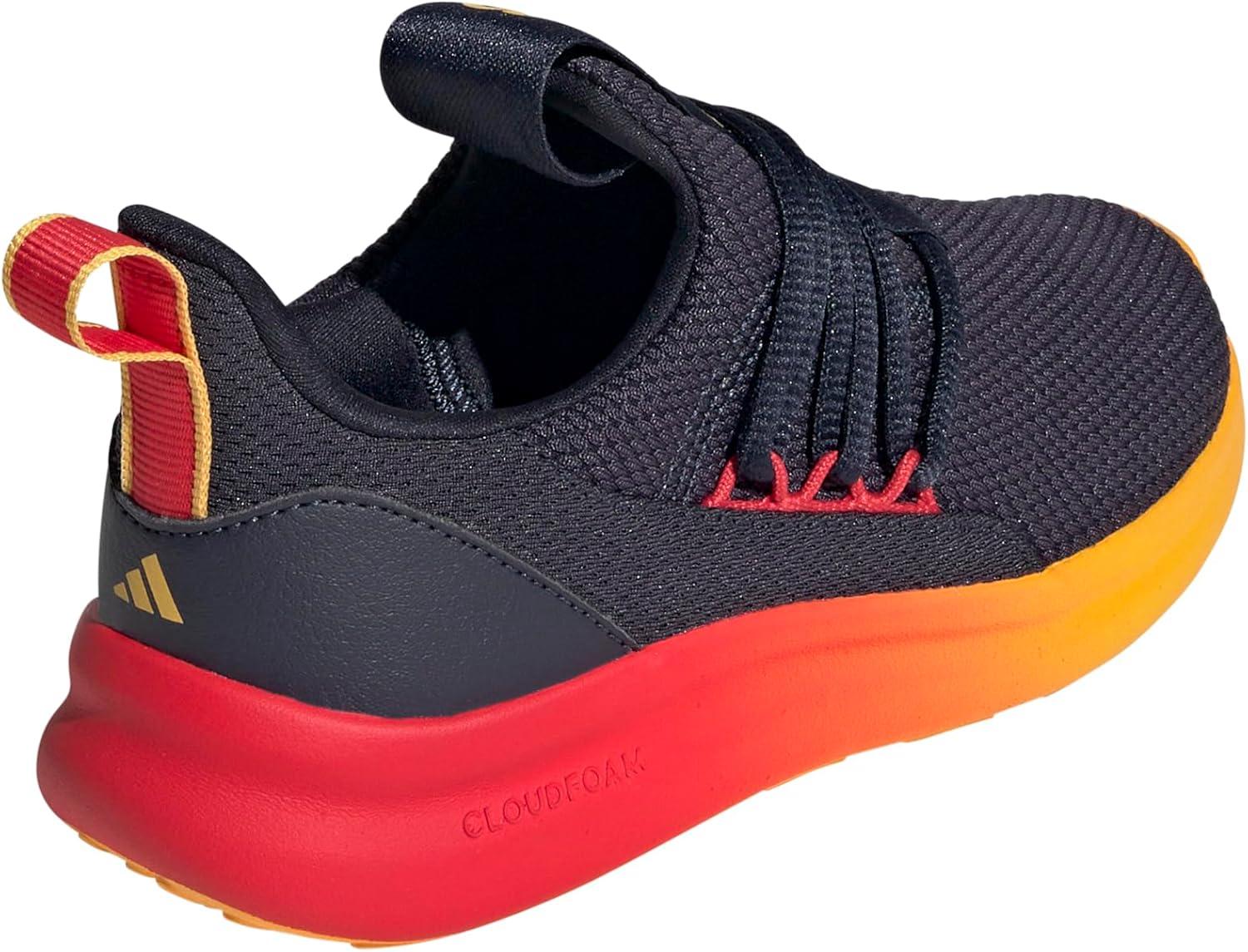 imageAdidas UnisexChild Lite Racer Adapt 70 SneakerInkCrew YellowPure Ruby