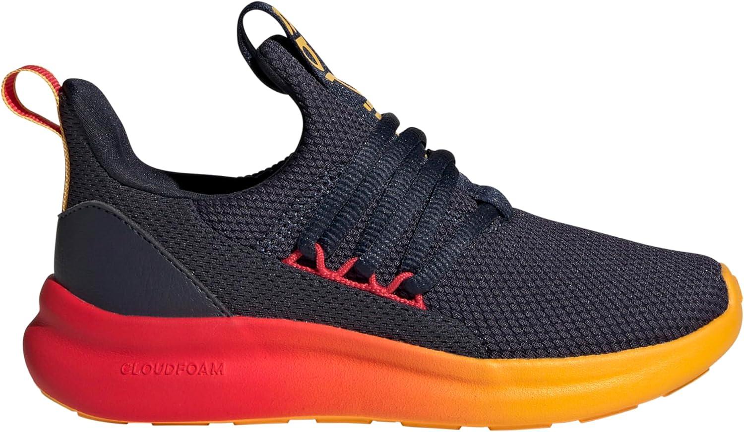 imageAdidas UnisexChild Lite Racer Adapt 70 SneakerInkCrew YellowPure Ruby