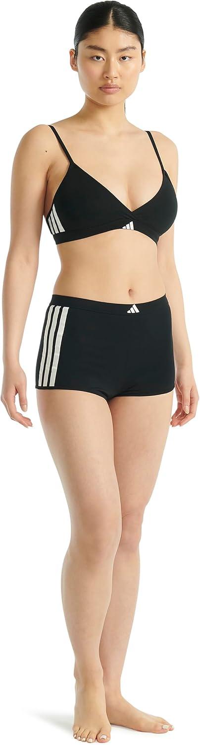 imageAdidas Womens 3 Stripes Active Essentials Cotton Triangle Wrap BraletteBlack