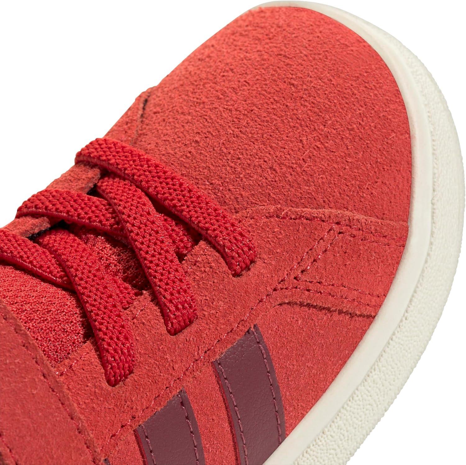 imageadidas BabyBoys Grand Court 20 Elastic Lace ampamp Strap SneakerCollegiate RedCollegiate BurgundyOff White