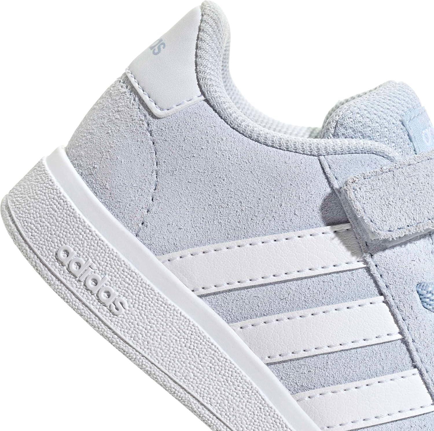 imageadidas BabyBoys Grand Court 20 Elastic Lace ampamp Strap SneakerCrystal SkyWhiteCrystal Sky