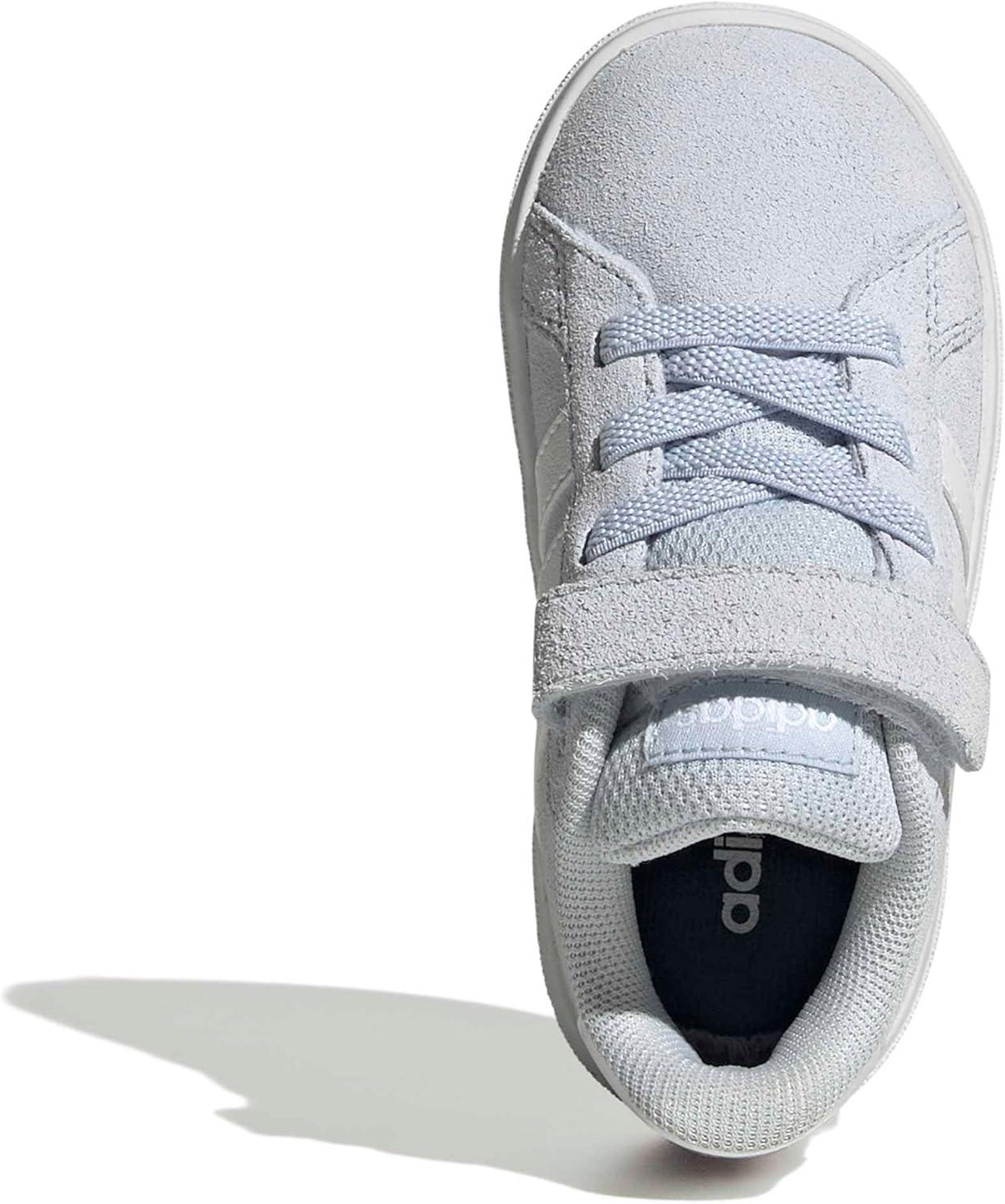 imageadidas BabyBoys Grand Court 20 Elastic Lace ampamp Strap SneakerCrystal SkyWhiteCrystal Sky