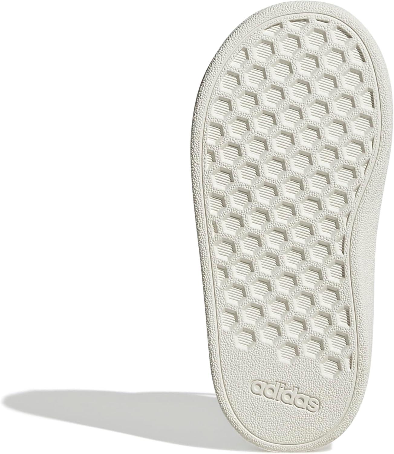 imageadidas BabyBoys Grand Court 20 Elastic Lace ampamp Strap SneakerGreyOff WhiteWhite