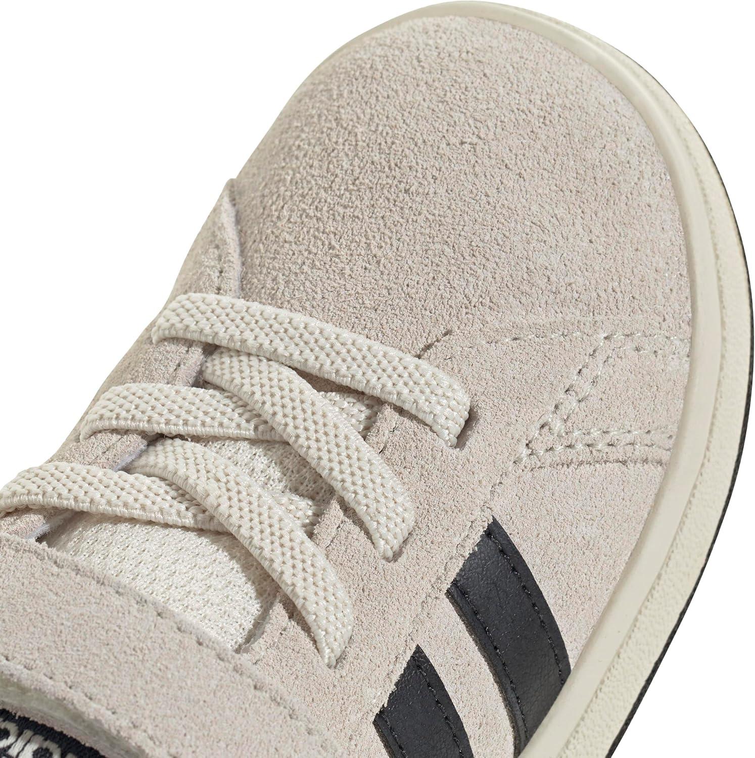 imageadidas BabyBoys Grand Court 20 Elastic Lace ampamp Strap SneakerWonder WhiteBlackWhite