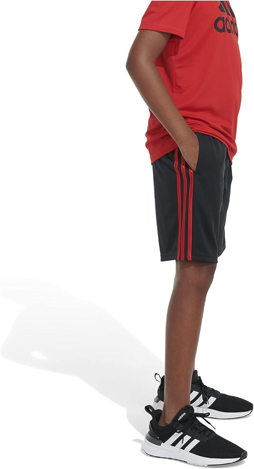 imageadidas Boys Classic 3Stripes ShortsBlack With Yellow