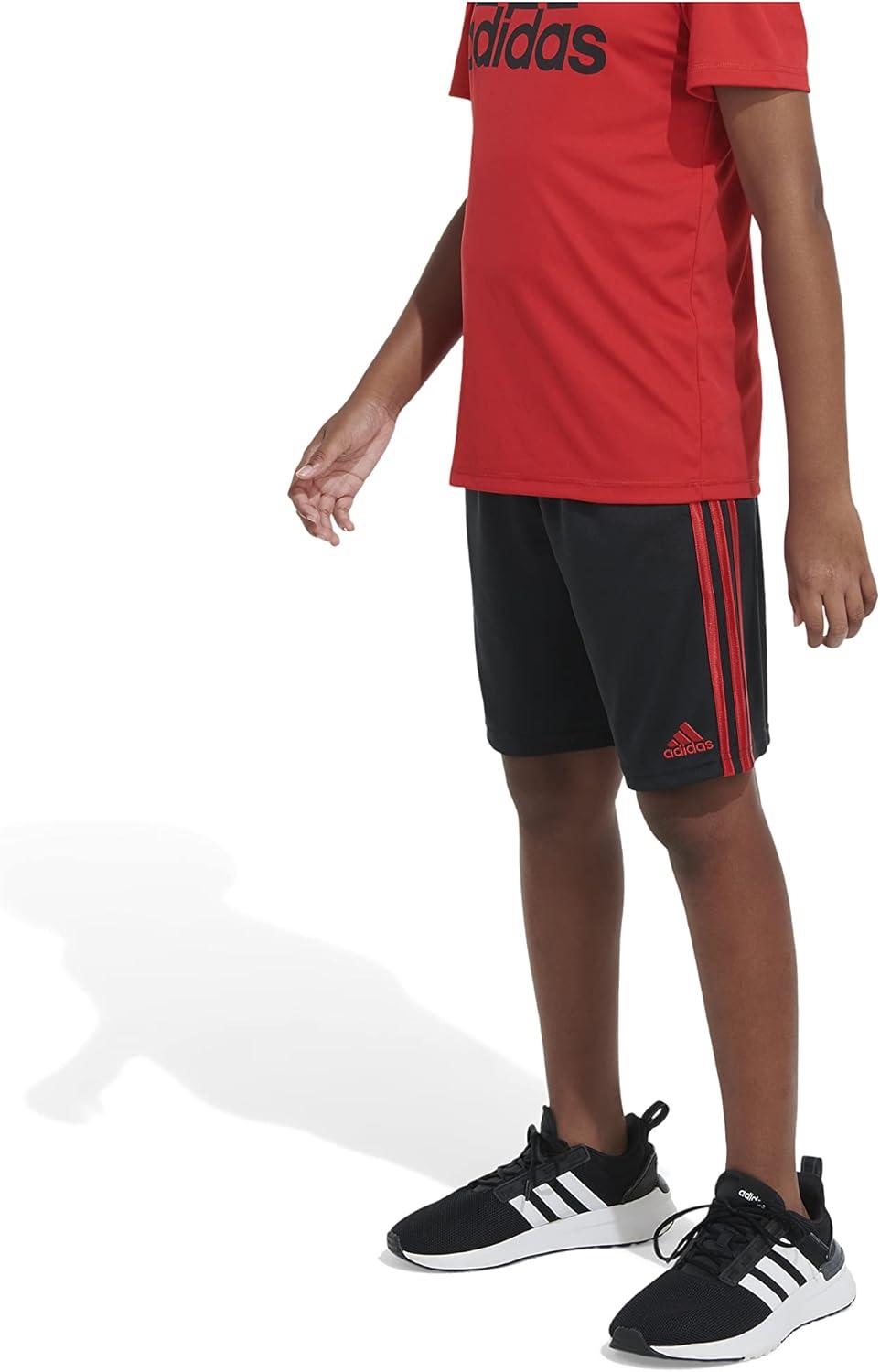 imageadidas Boys Classic 3Stripes ShortsBlack With Yellow