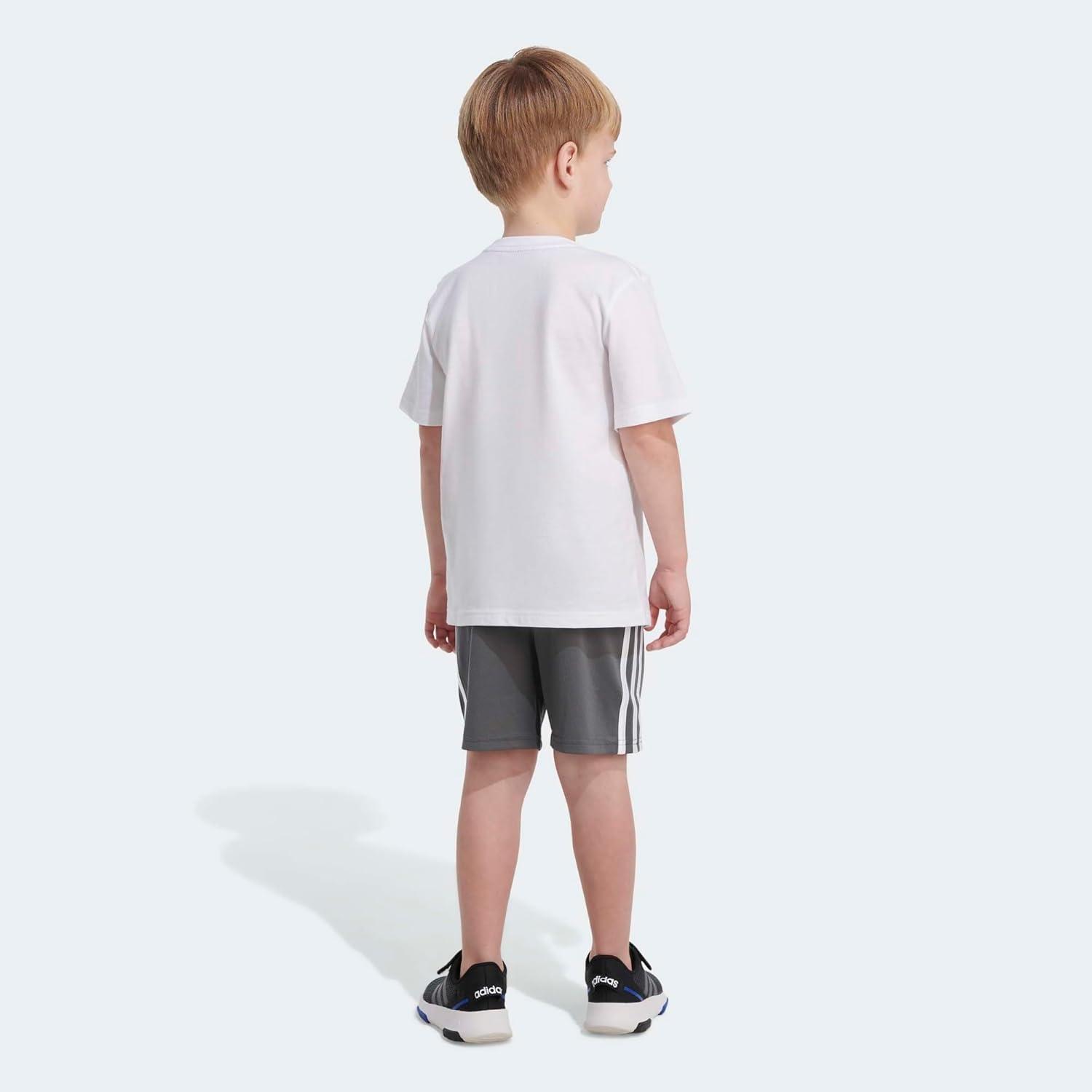 imageadidas Boys Classic 3Stripes ShortsDark Gray