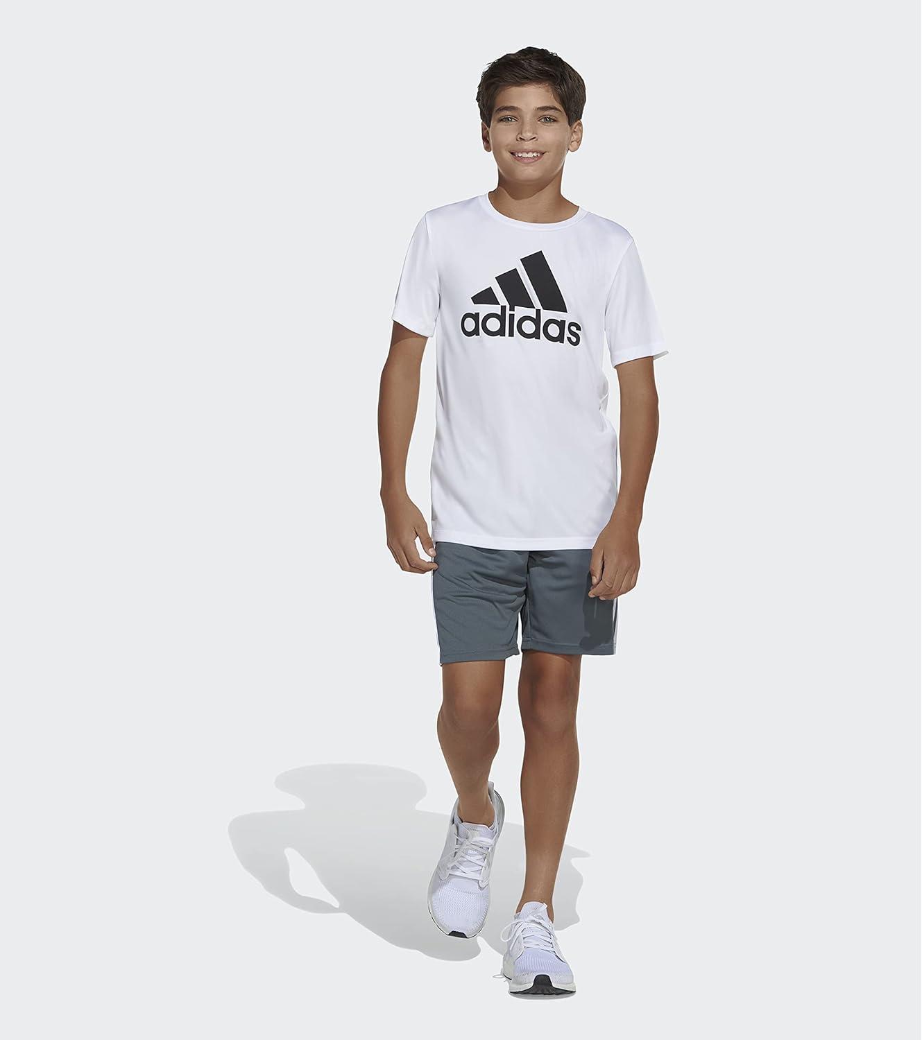 imageadidas Boys Classic 3Stripes ShortsGrey Five Adi