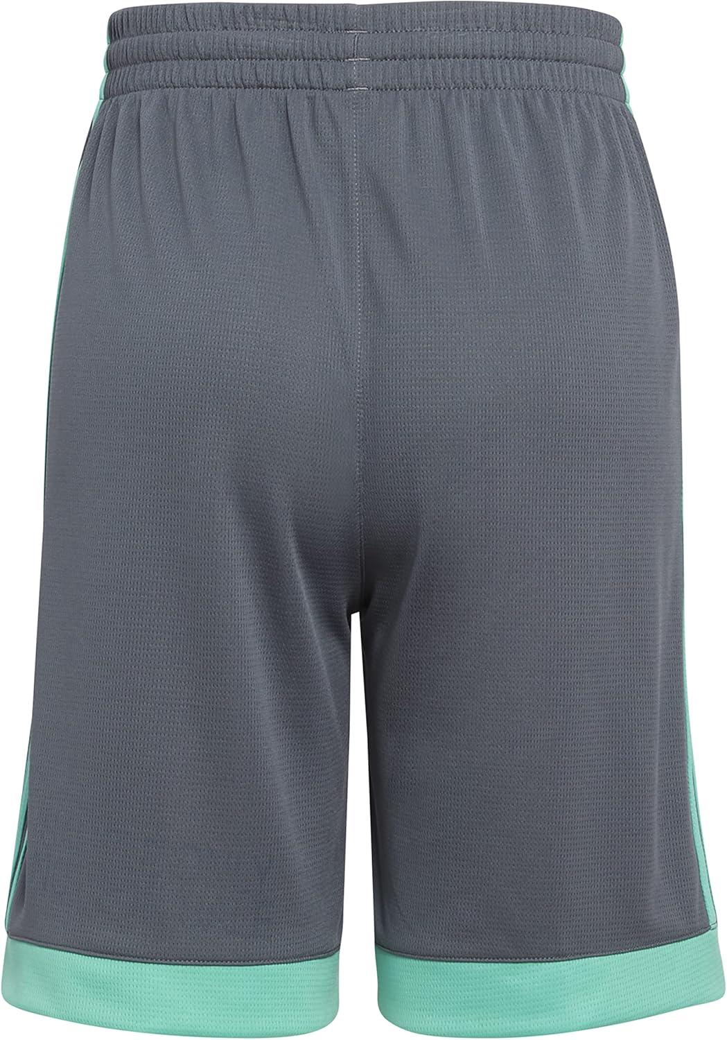 imageadidas Boys Elastic Waistband Winner ShortMedium Grey With Green