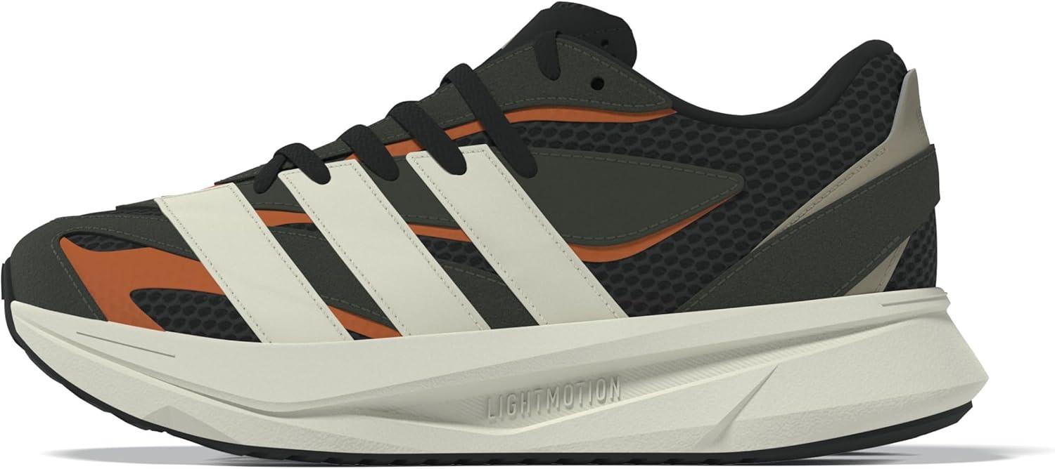 imageadidas Boys Lightblaze Lace Up SneakersBlackOff WhiteShadow Olive