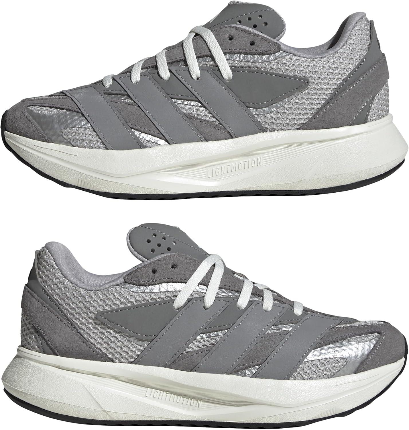 imageadidas Boys Lightblaze Lace Up SneakersGreyGreySilver Metallic