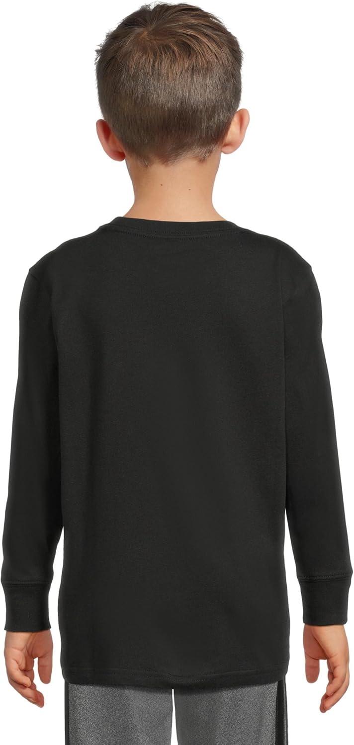 imageadidas Boys Long Sleeve Sport Graphic TeeBlack With Multicolor