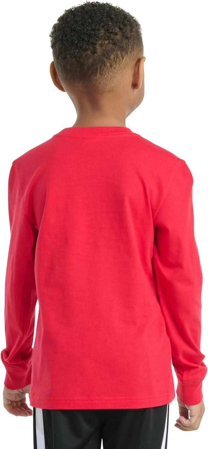 imageadidas Boys Long Sleeve Sport Graphic TeePure Ruby