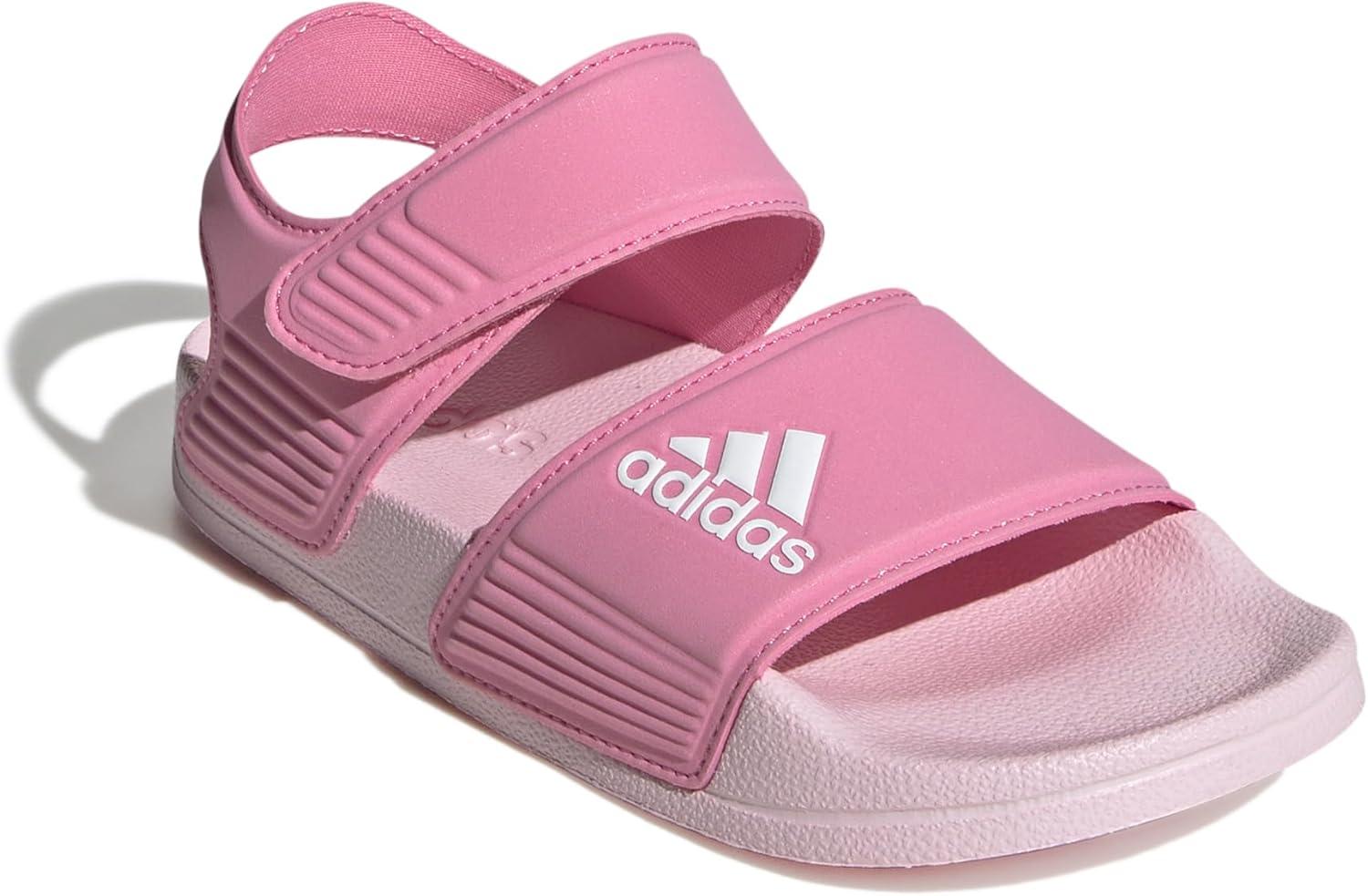 imageadidas Kids Adilette Slide SandalsBliss PinkWhiteClear Pink
