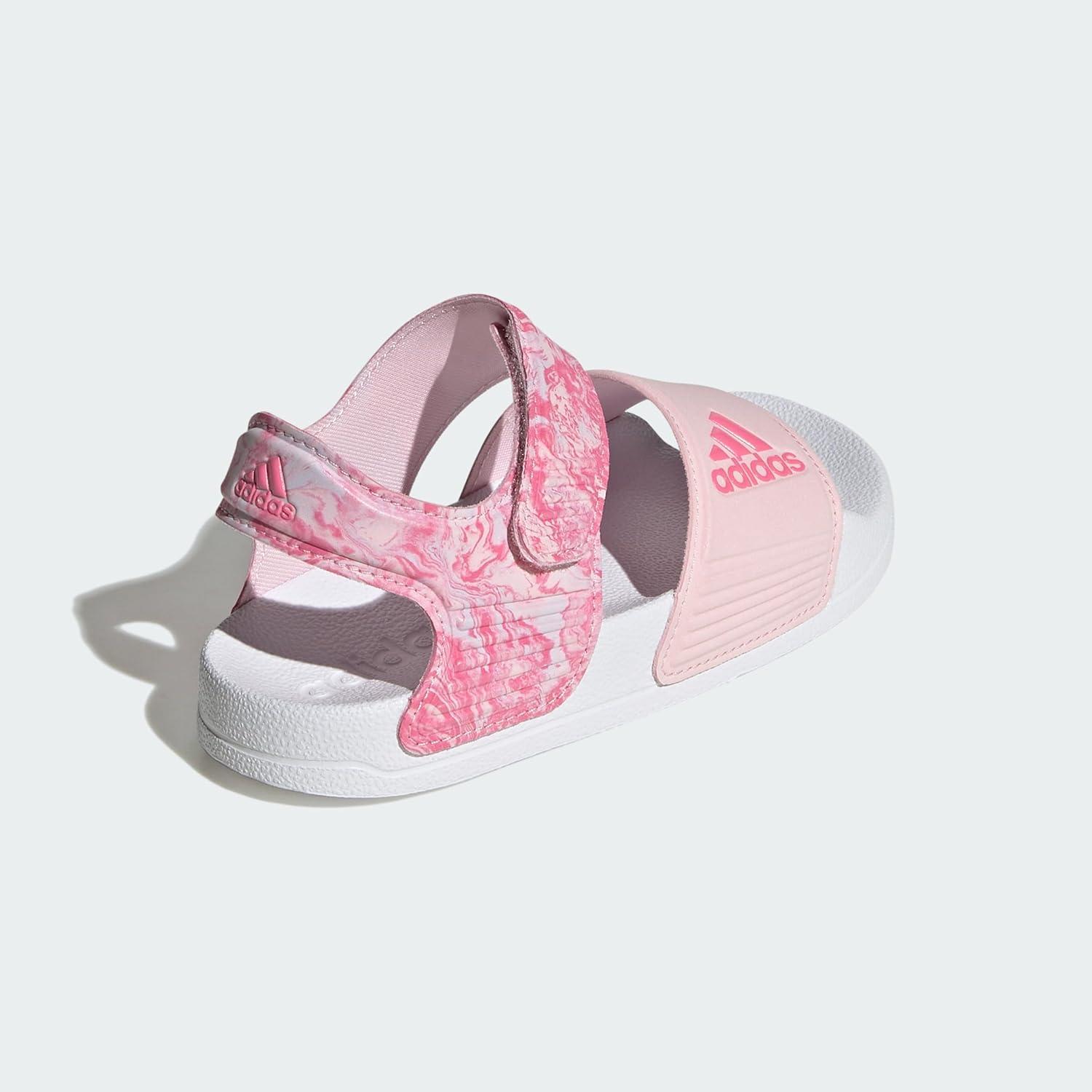 imageadidas Kids Adilette Slide SandalsClear PinkPink FusionWhite