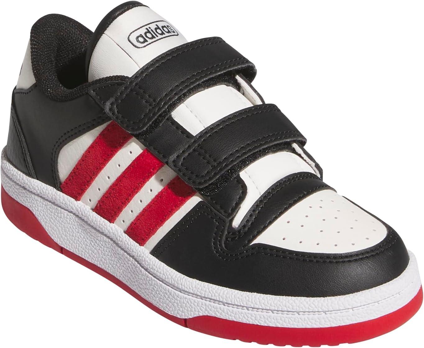 imageadidas Kids Break Start Hook ampamp Loop ShoeBlackTeam Power RedWhite