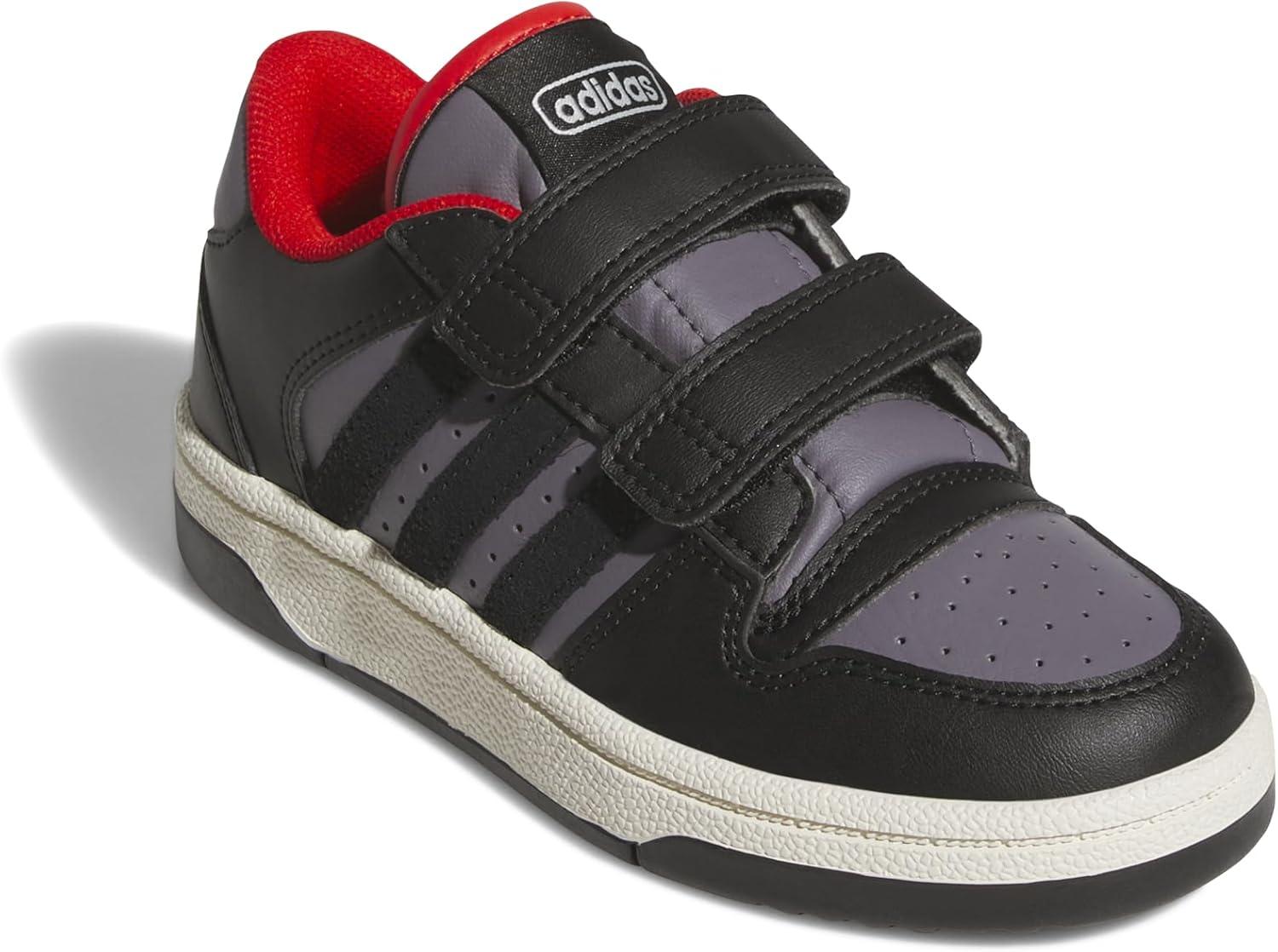 imageadidas Kids Break Start Hook ampamp Loop ShoeBlackTrace GreyOff White