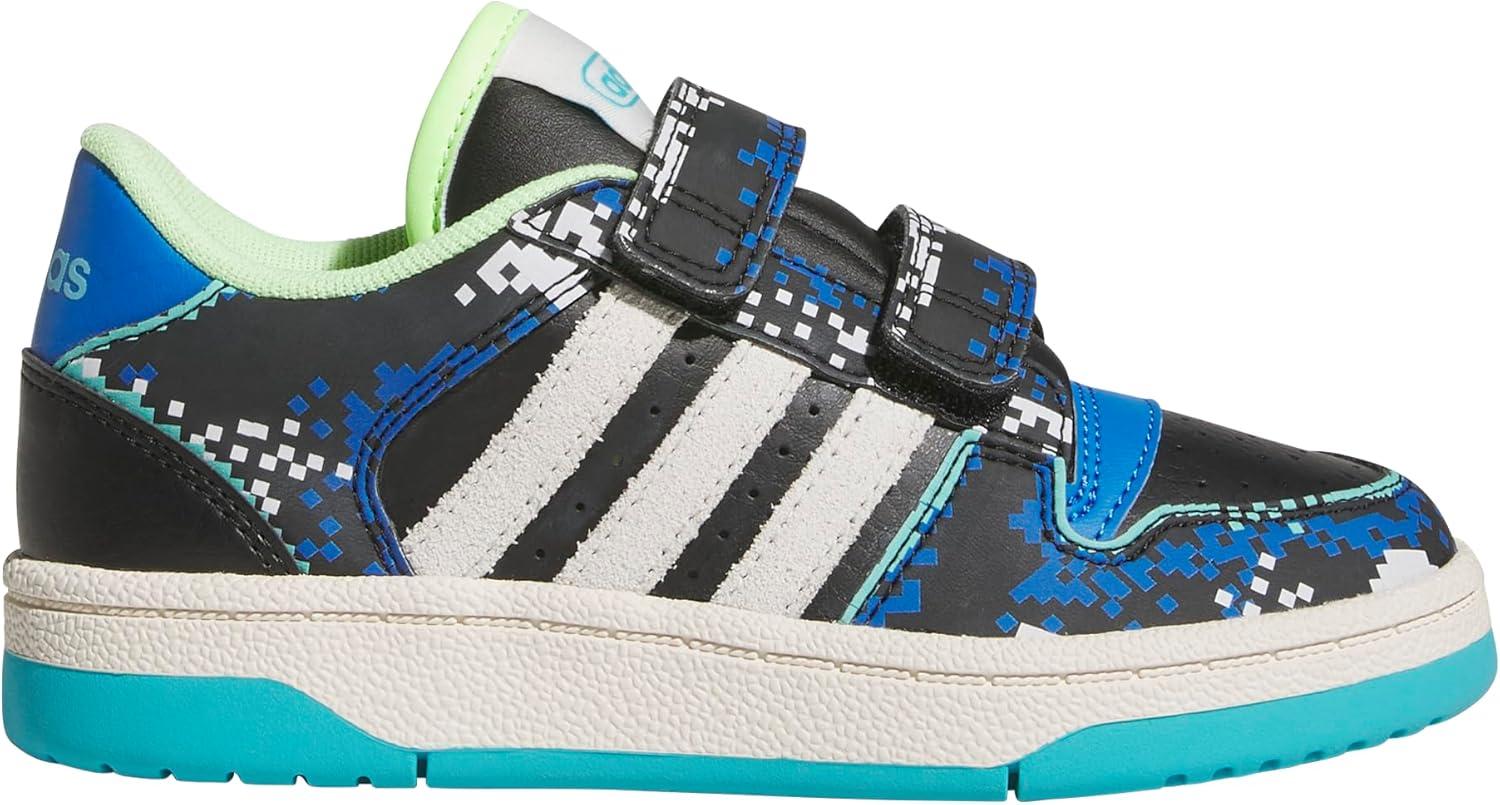 imageadidas Kids Break Start Hook ampamp Loop ShoeBlackWhiteBright Royal