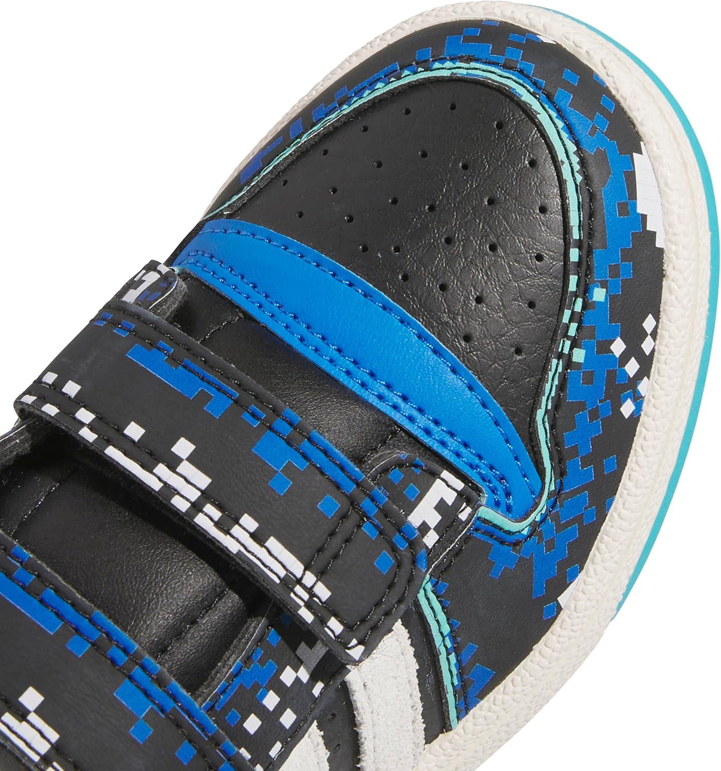 imageadidas Kids Break Start Hook ampamp Loop ShoeBlackWhiteBright Royal