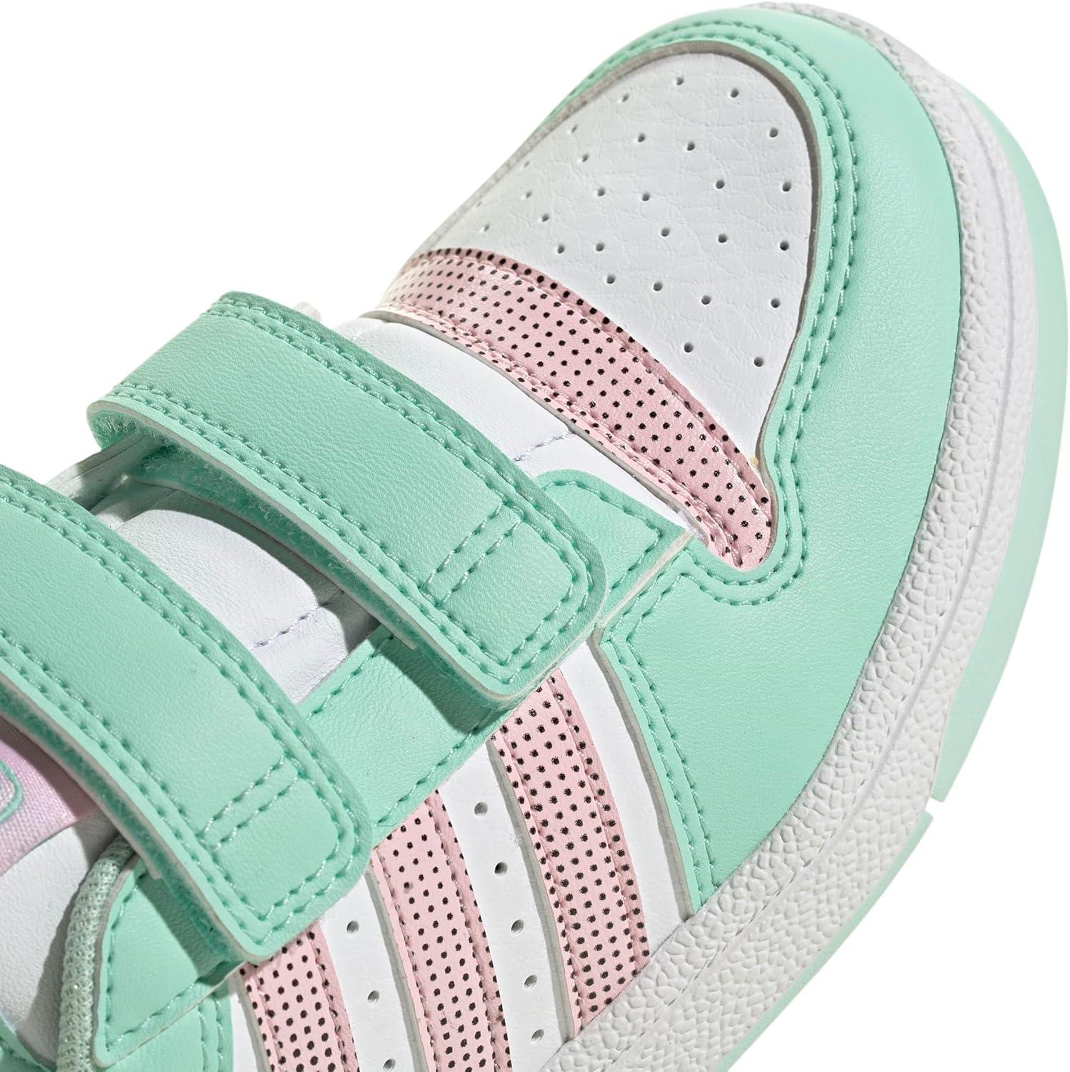 imageadidas Kids Break Start Hook ampamp Loop ShoeClear MintClear PinkWhite