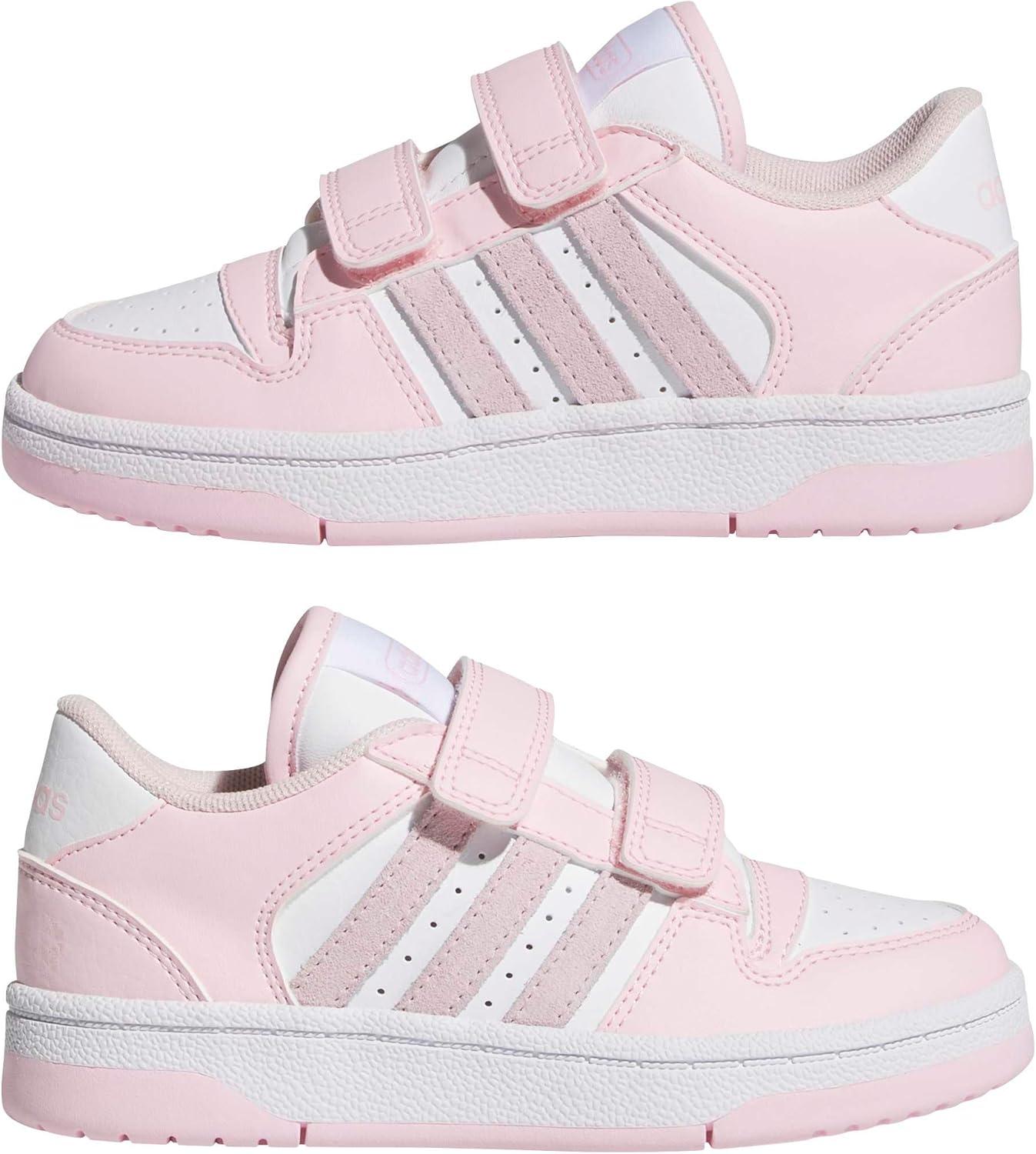 imageadidas Kids Break Start Hook ampamp Loop ShoeClear PinkWhiteCloud White