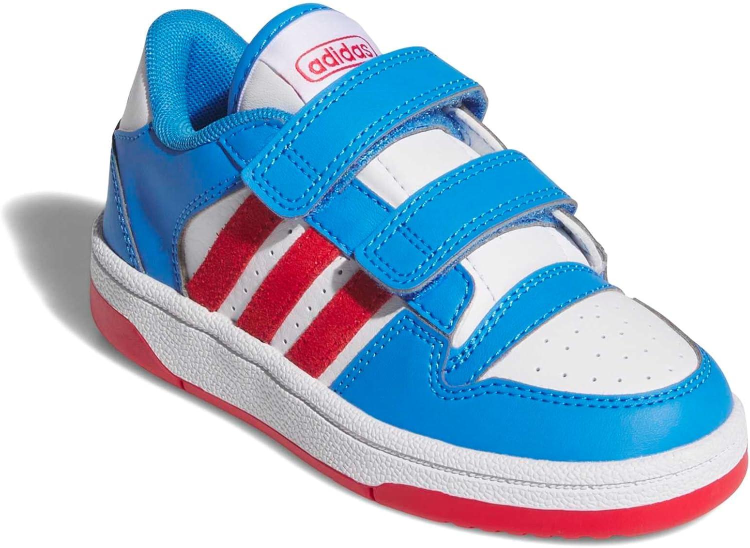 imageadidas Kids Break Start Hook ampamp Loop ShoeLucid Ray BluePure RubyWhite