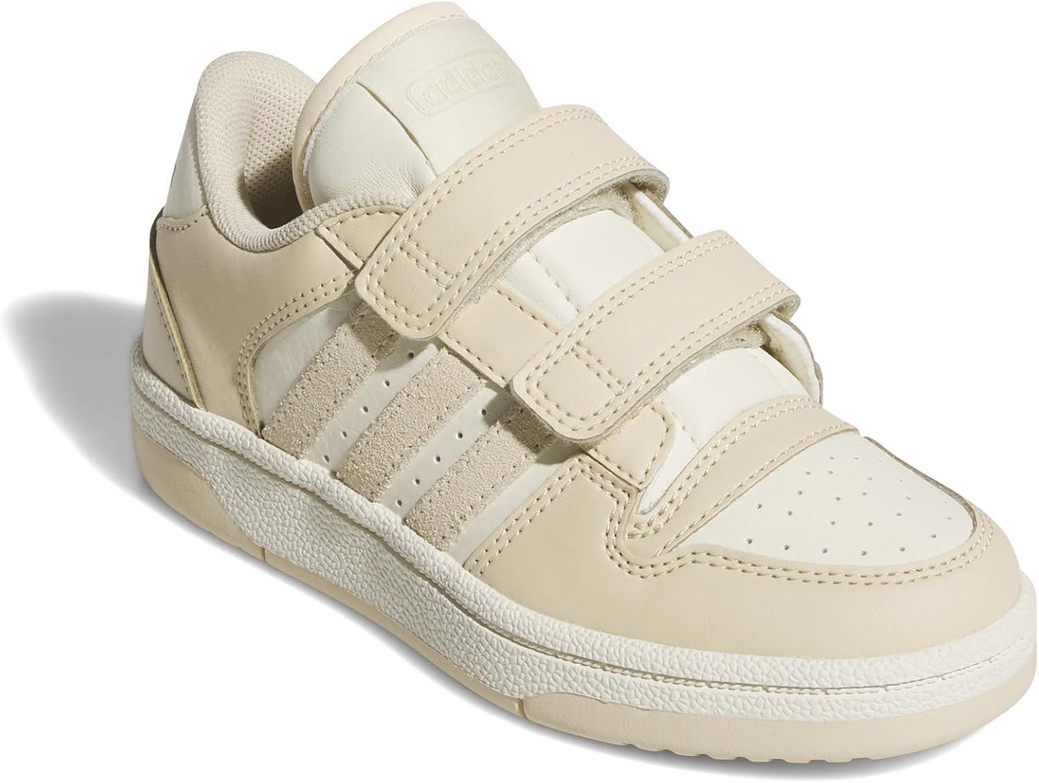 imageadidas Kids Break Start Hook ampamp Loop ShoeSand StrataCream WhiteOff White