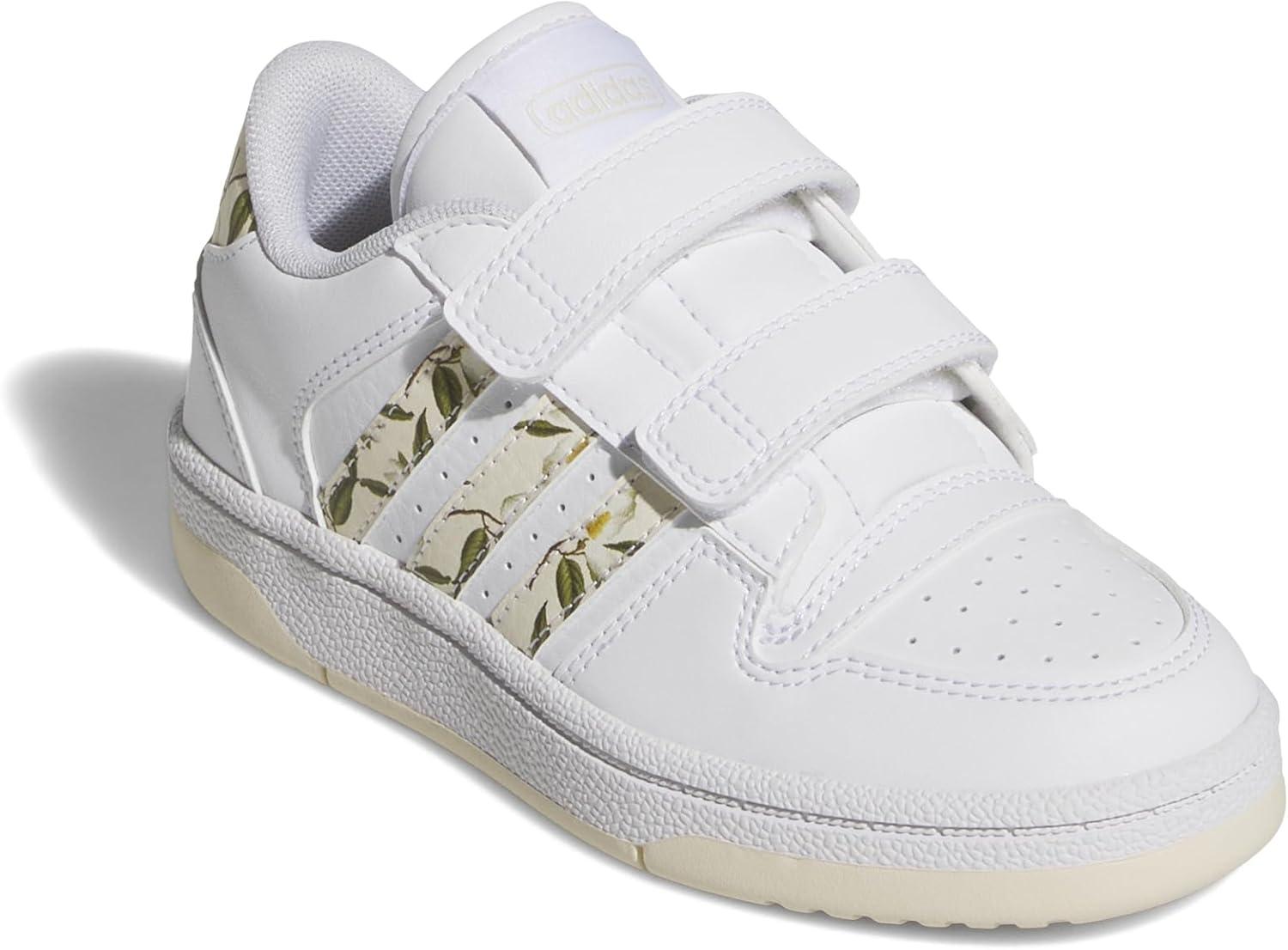 imageadidas Kids Break Start Hook ampamp Loop ShoeWhiteCream WhiteWhite