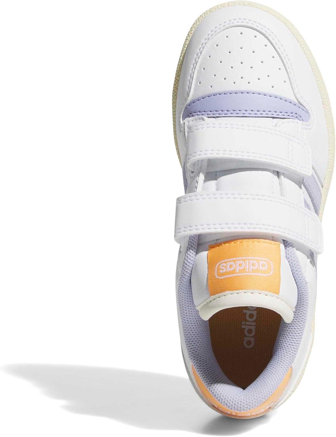 imageadidas Kids Break Start Hook ampamp Loop ShoeWhiteViolet ToneHazy Orange