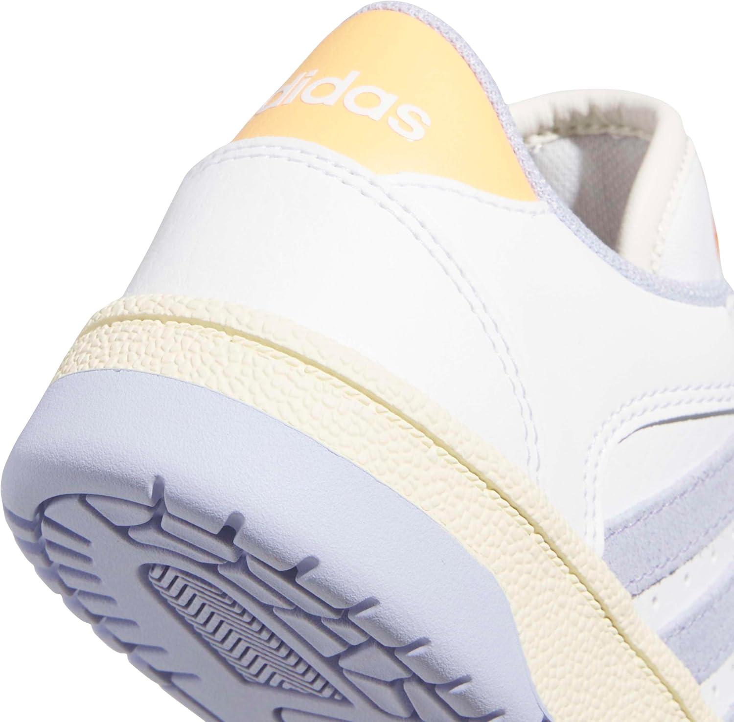 imageadidas Kids Break Start Hook ampamp Loop ShoeWhiteViolet ToneHazy Orange