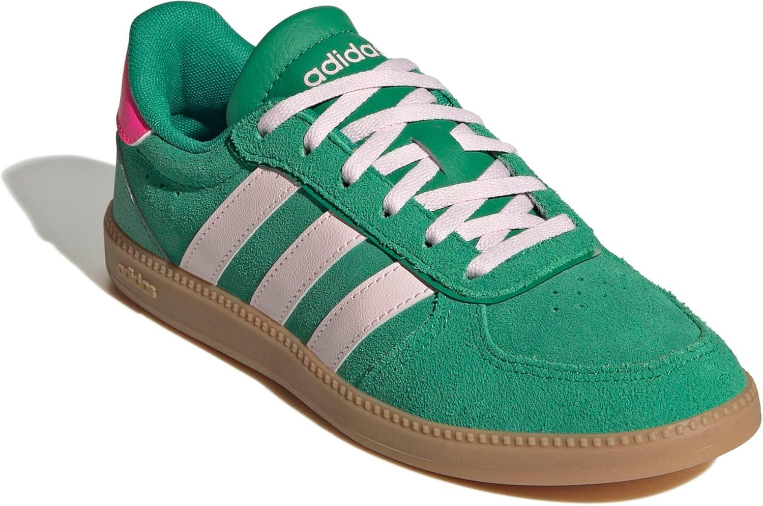 imageadidas Kids Breaknet Sleek ShoesCourt GreenClear PinkLucid Pink