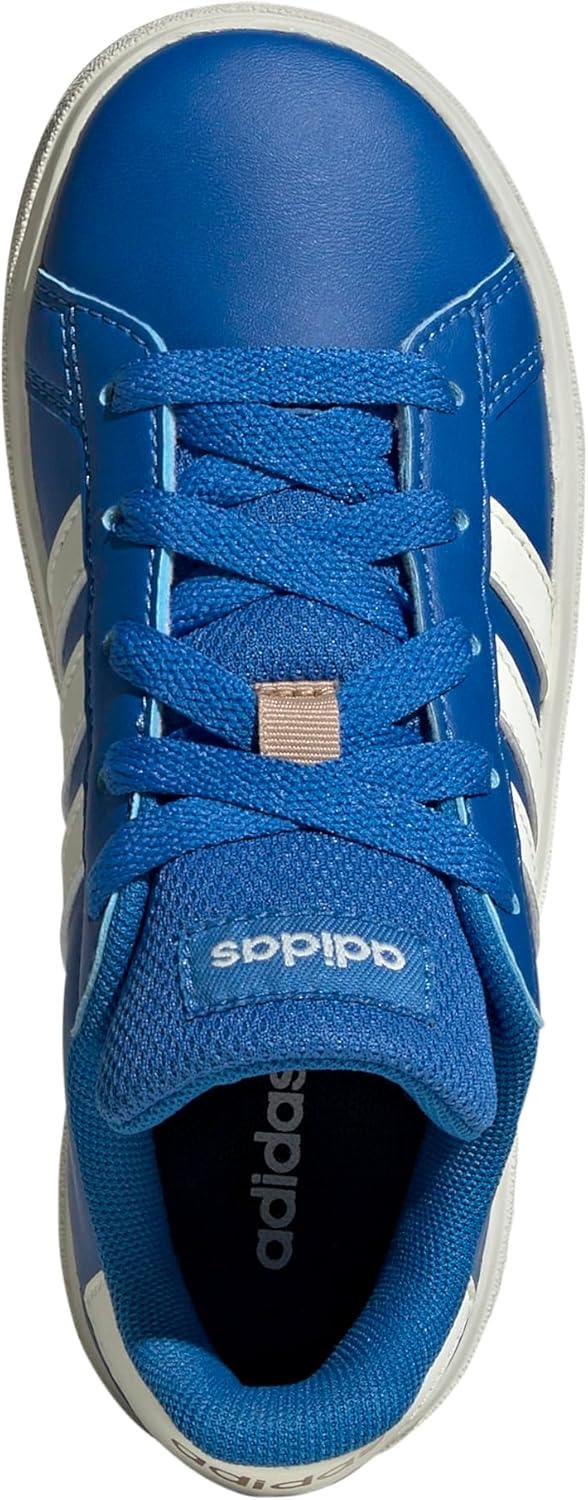 imageadidas Kids Grand Court 20 Elastic Lace ampamp Strap ShoesBright RoyalIvoryWarm Sandstone