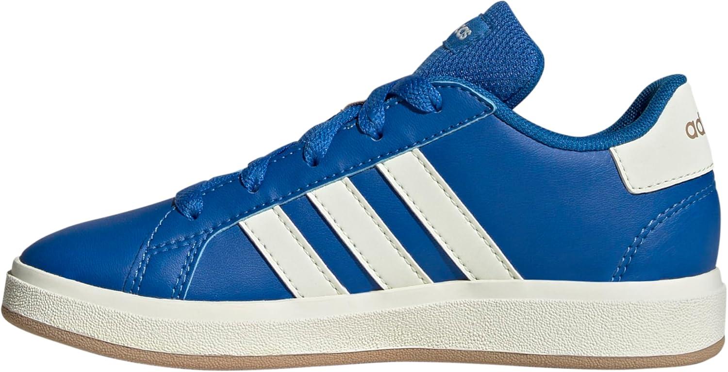 imageadidas Kids Grand Court 20 Elastic Lace ampamp Strap ShoesBright RoyalIvoryWarm Sandstone