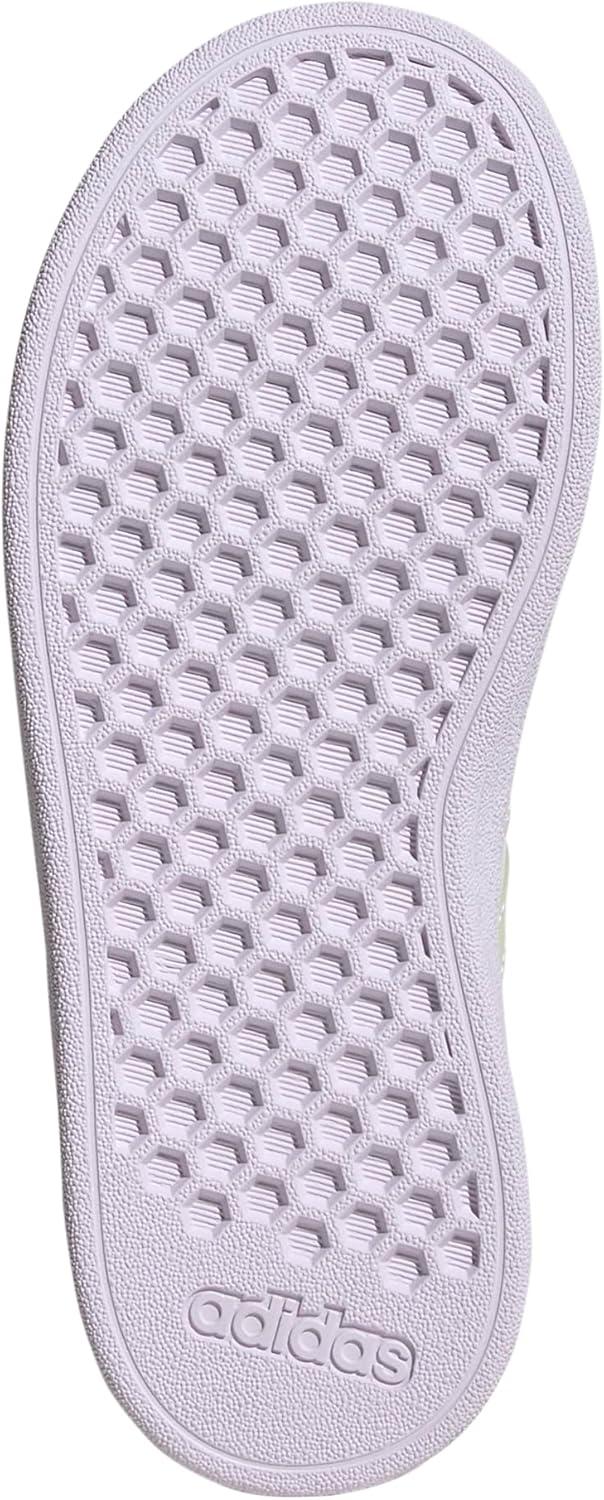imageadidas Kids Grand Court 20 Elastic Lace ampamp Strap ShoesChalk WhiteChalk WhiteBliss Lilac