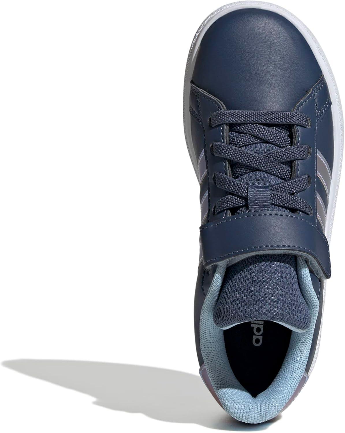 imageadidas Kids Grand Court 20 Elastic Lace ampamp Strap ShoesPreloved InkIridescentClear Sky