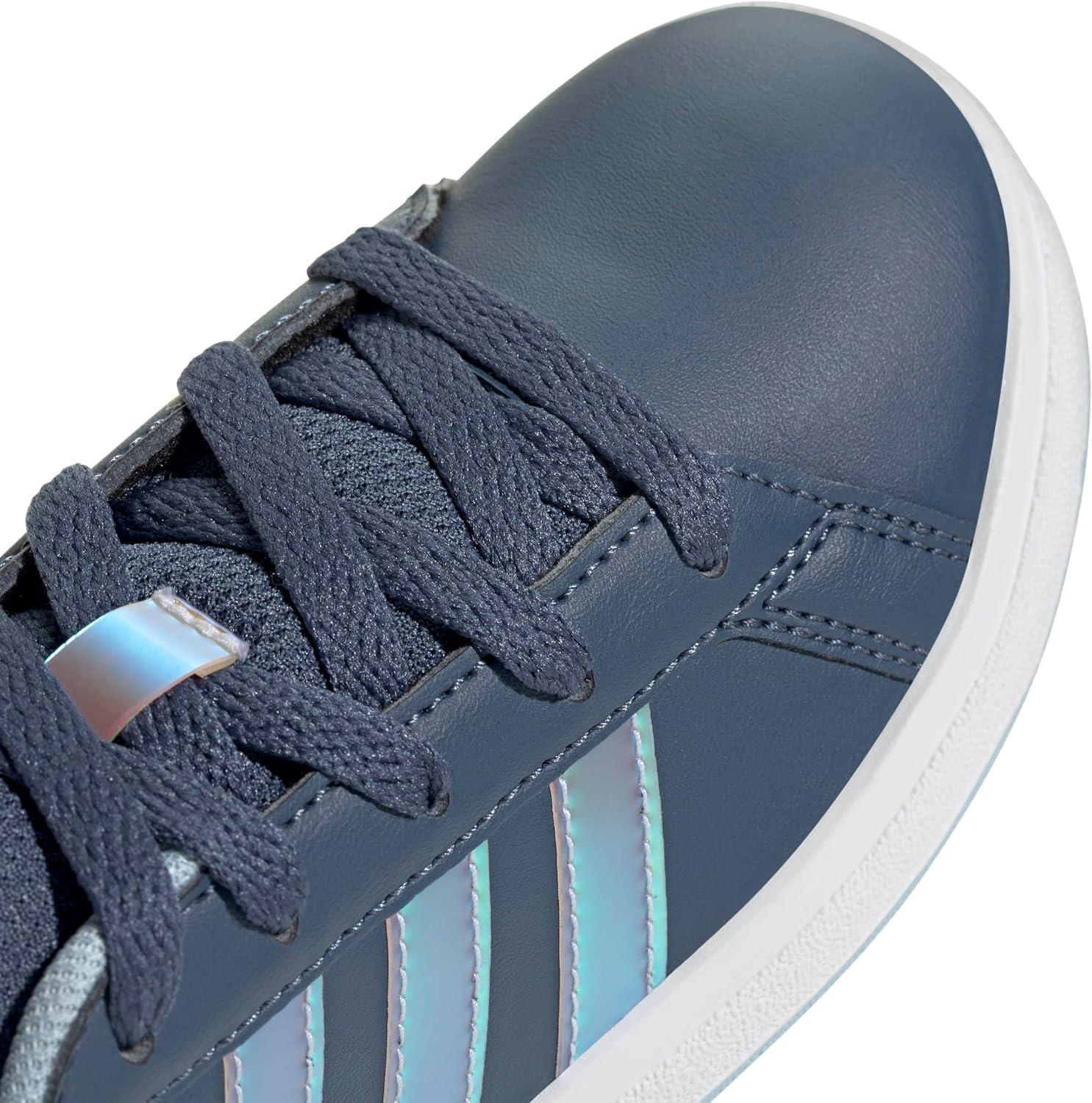 imageadidas Kids Grand Court 20 Elastic Lace ampamp Strap ShoesPreloved InkWhiteClear Sky